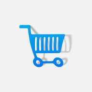 realistic design element grocery cart N38