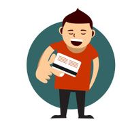 Young guy paying with his credit card