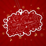 Vector Christmas Tag N2