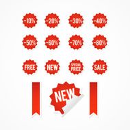 Red sales labels