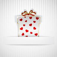 Gift box cut out of paper