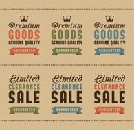 Set of discount and sale labels