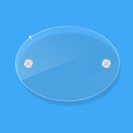 Transparent Clear Glass Plate With Space For Text Vector Illust