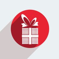 Vector red circle icon on gray background Eps10 N26