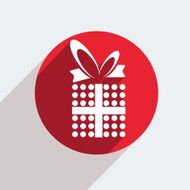 Vector red circle icon on gray background Eps10 N27