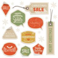 Stickers &amp; Labels for Christmas and New Year N3