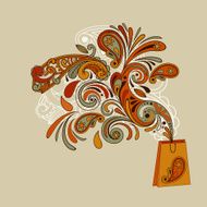 Shopping bag with swirl