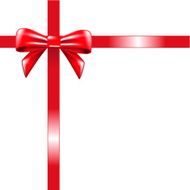 Bow with ribbons Vector illustration
