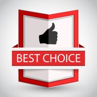 Best choice badge with on white background N2