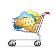 Clouds symbol in the Shopping Cart