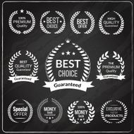 Laurel wreath chalkboard set