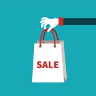 Sale vector concept in flat cartoon style