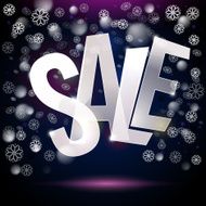 Winter sale blue typography symbol N2