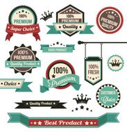 Vector Colorful Stickers Labels and Badges Set N3