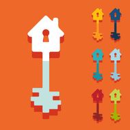 Flat design key N8