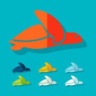Flat design turtle N4
