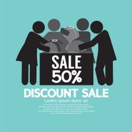 Discount Sale 50 Off Symbol