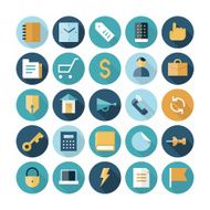 Flat design icons for business and finance N9