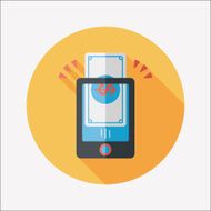 online shopping flat icon with long shadow eps10 N90