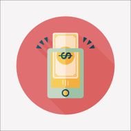 online shopping flat icon with long shadow eps10 N91