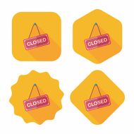 shopping store sign flat icon with long shadow eps10 N161