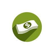 Money stack vector icon isolated