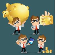 People Set - Business Businessmen finance set Gold