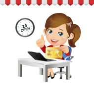 People Set - E-shopping Online shopping Woman 24hr