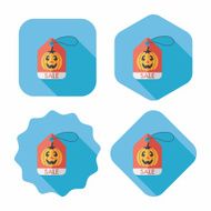 Halloween SALE flat icon with long shadow eps10 N52