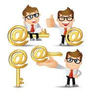 People Set - Business Internet security key Men