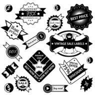 Sale labels black