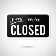 Sorry We&#039;re closed Vintage retro art N3