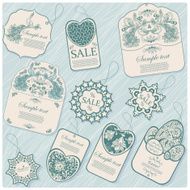 Set of ten vintage tags N5