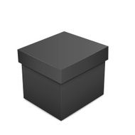 black blank paper box N4