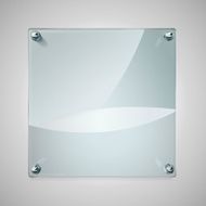 blank glass framework with metal rivets N5