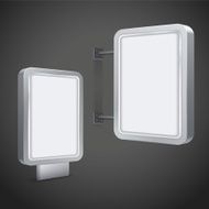 3d vertical blank light box template N4