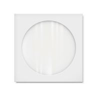 paper bag with transparent window isolated on white