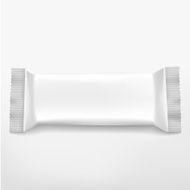 blank white food packaging isolated on