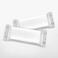 blank white food packaging set isolated on