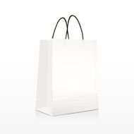 white paper bag isolated on