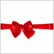Red bow with horizontal ribbon N4