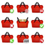 Shopping basket icons N7