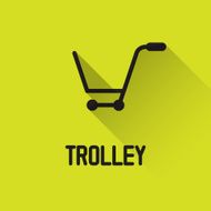 Trolley icon Shopping cart sign vector illustration market concept