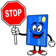Credit Card with Stop Sign