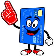 Credit Card with Foam Finger