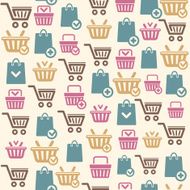 Vector Set of shopping cart icons pattern N2