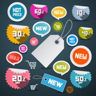 Vector Sale Tags Set