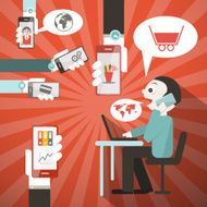 Businessman in Office
