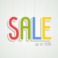 Sale up to 50 off poster or banner