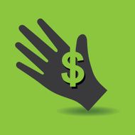 money hold in hand design concept